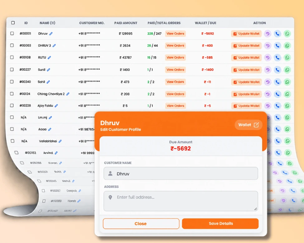Centralized Customer Details & Profile Management